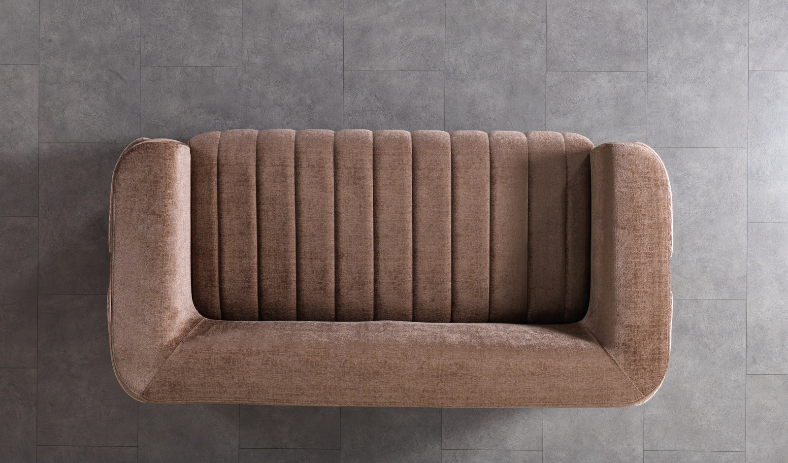 Carlina Coffee Velvet Sofa & Loveseat