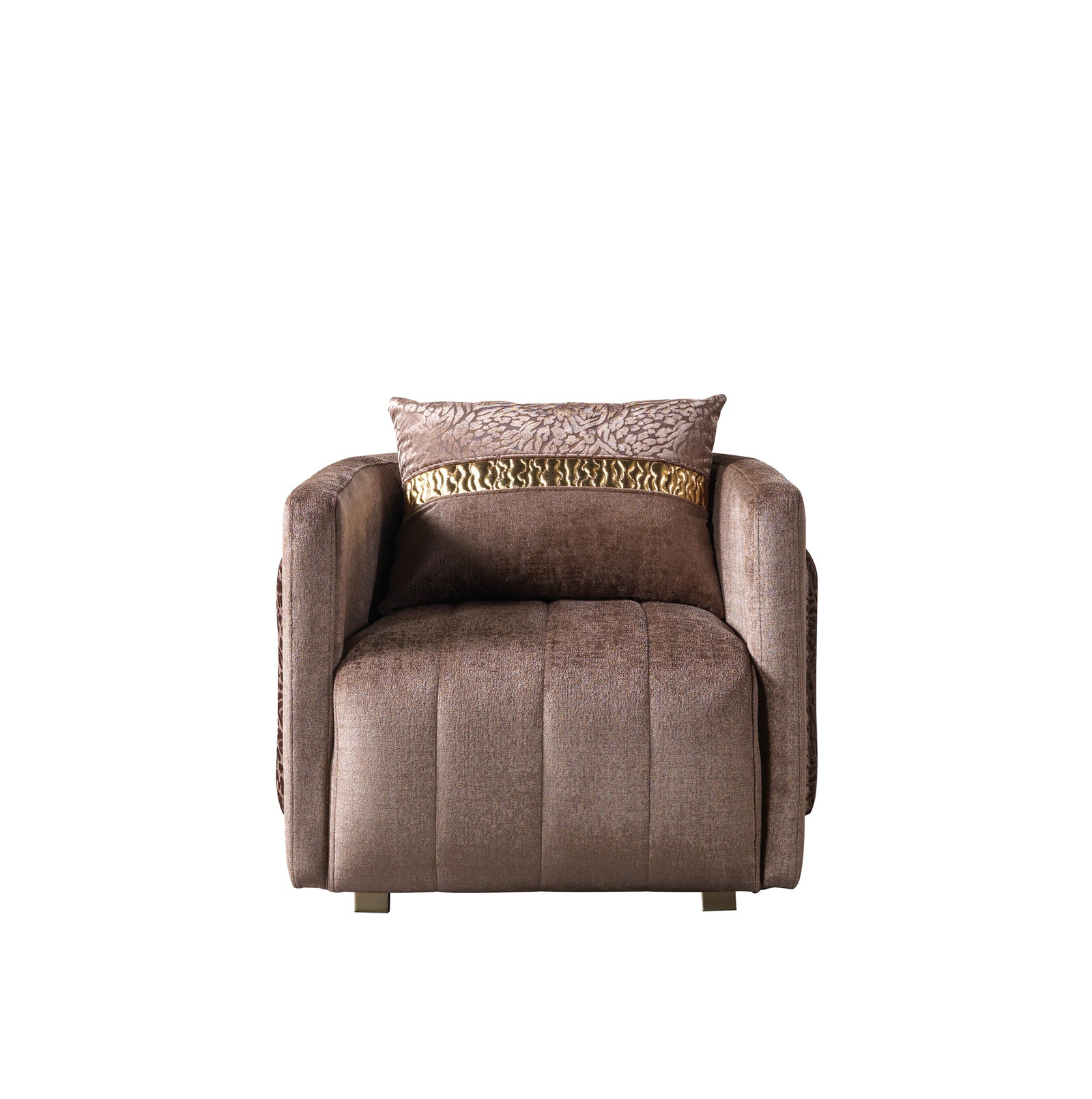 Carlina Coffee Velvet Sofa & Loveseat