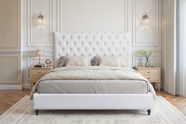 Colton Linen Upholstered Platform Bed