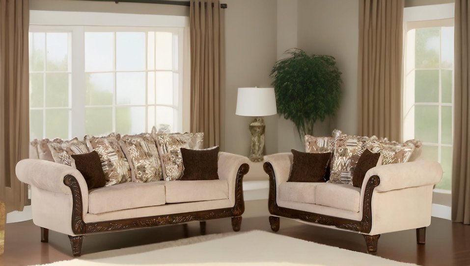 Helen Sofa & Loveseat Beige