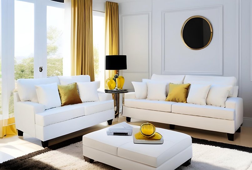 Ritz Oyster Velvet Oversized Sofa & Loveseat