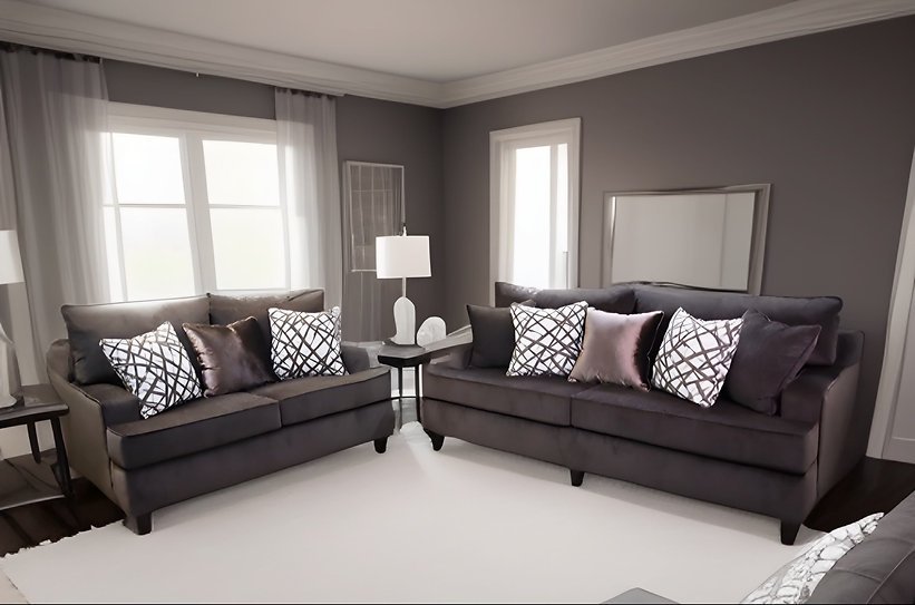 Brown Oversized Sofa & Loveseat