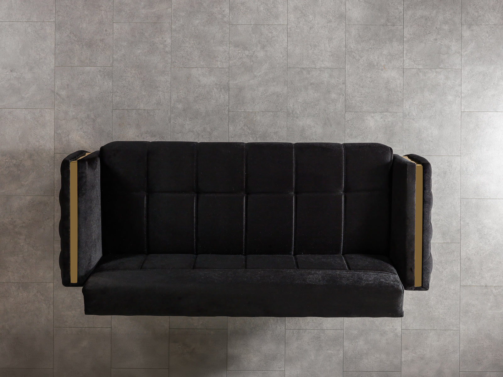 Florence Black Velvet Sofa 88" & Loveseat 64"