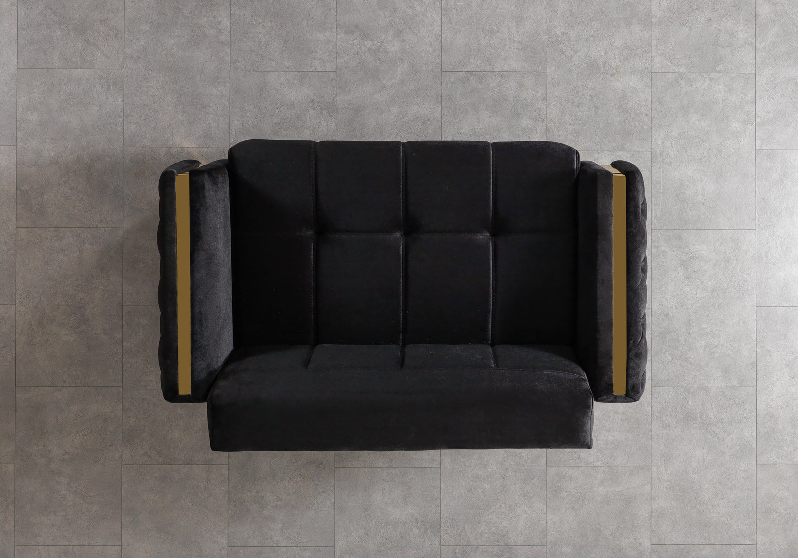 Florence Black Velvet Sofa 88" & Loveseat 64"