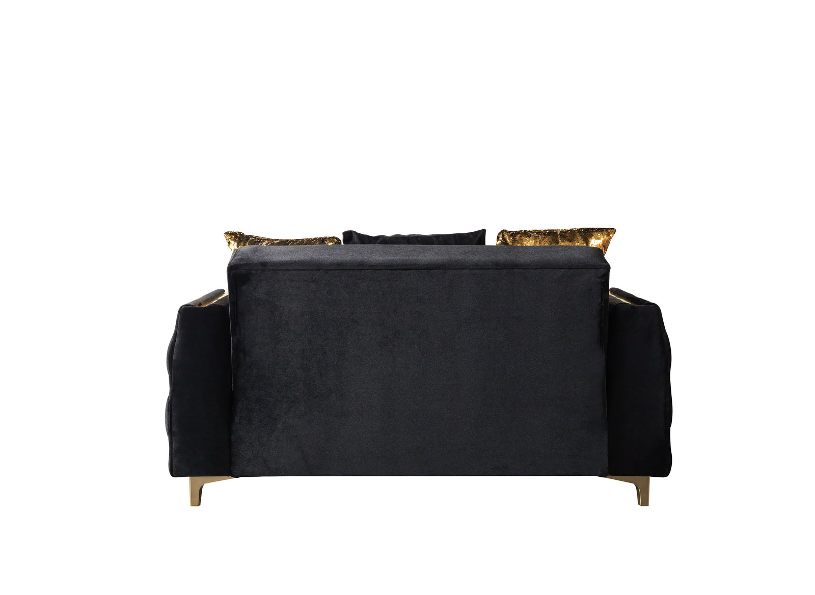 Florence Black Velvet Sofa 88" & Loveseat 64"