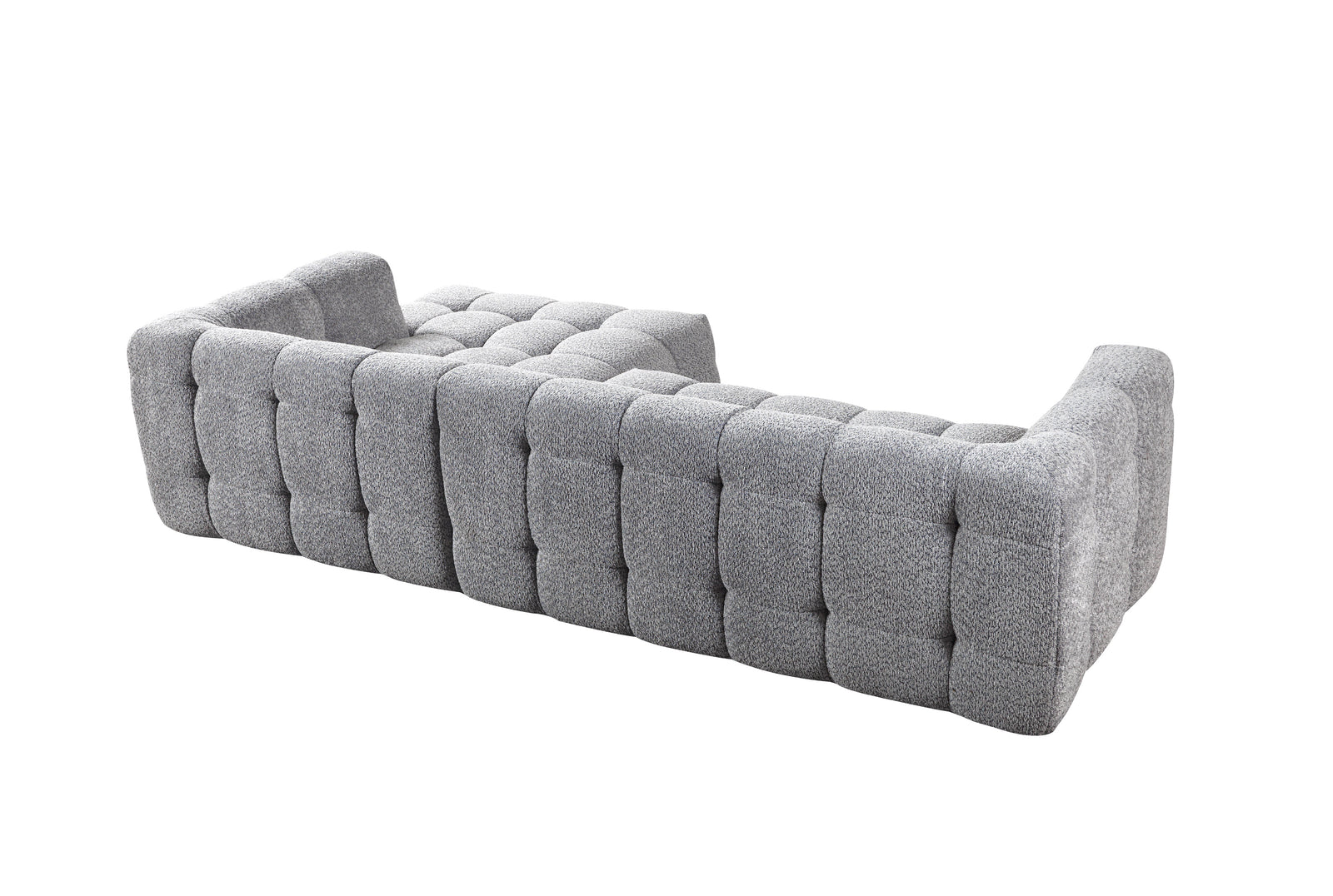 Ivy Gray Boucle 110" Right-Facing Chaise Sectional