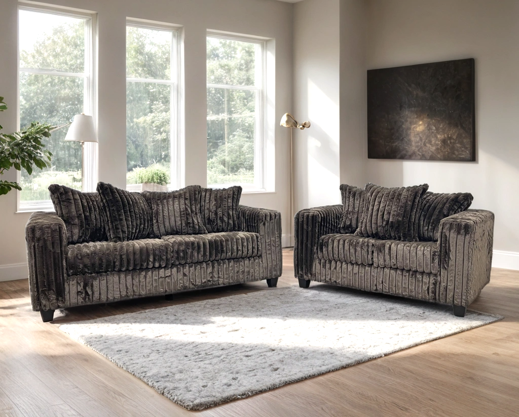 Larce Chocolate Sofa & Loveseat