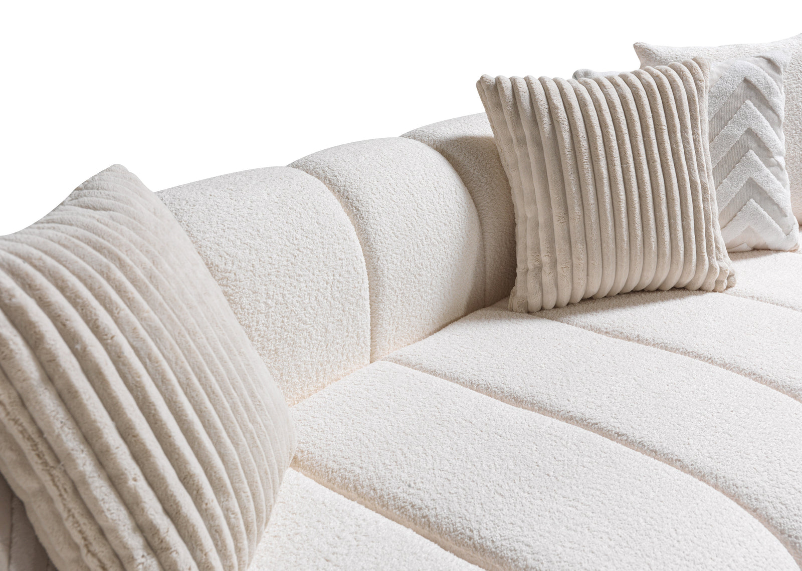Lis Ivory Boucle 115" Sectional
