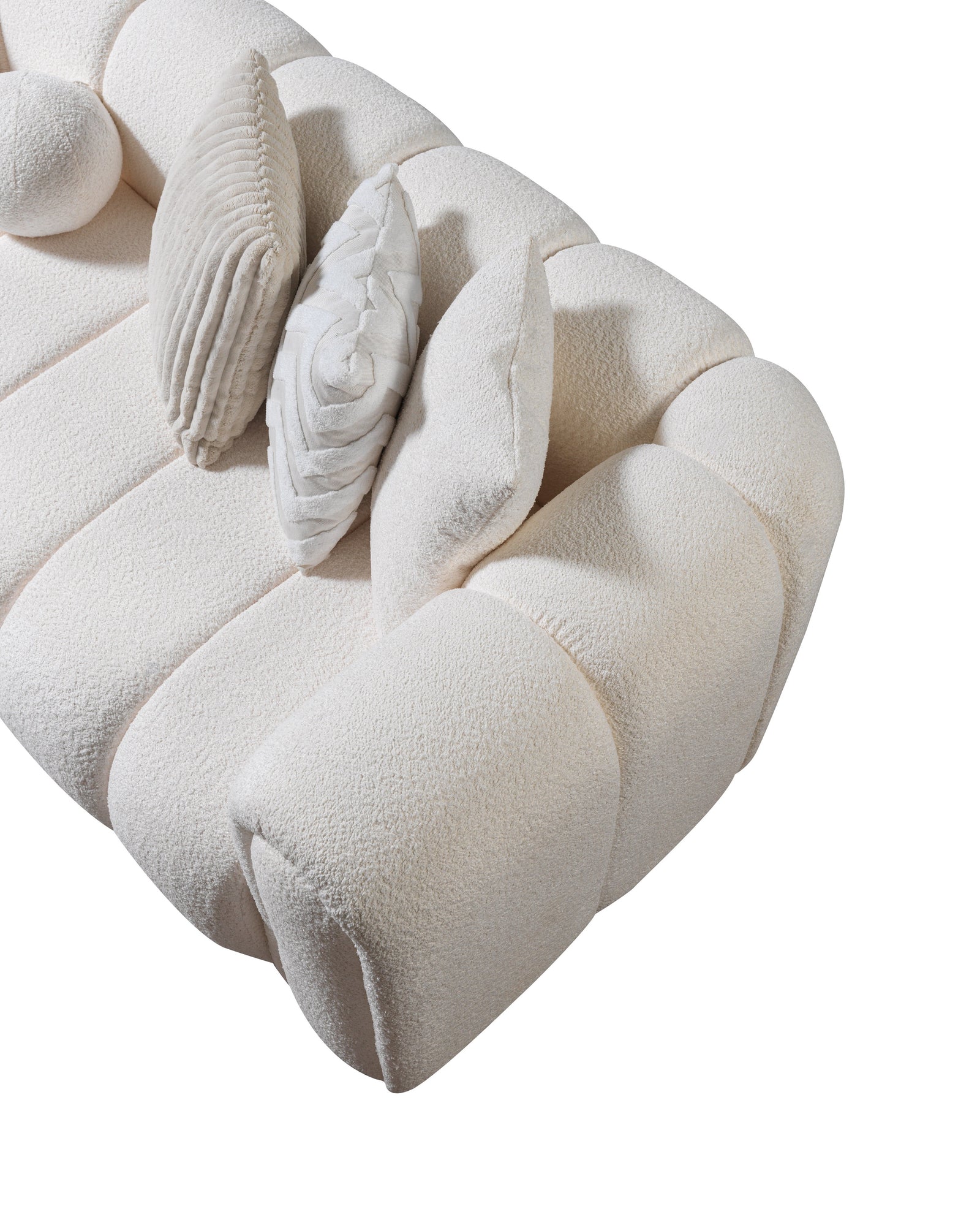 Lis Ivory Boucle 115" Sectional
