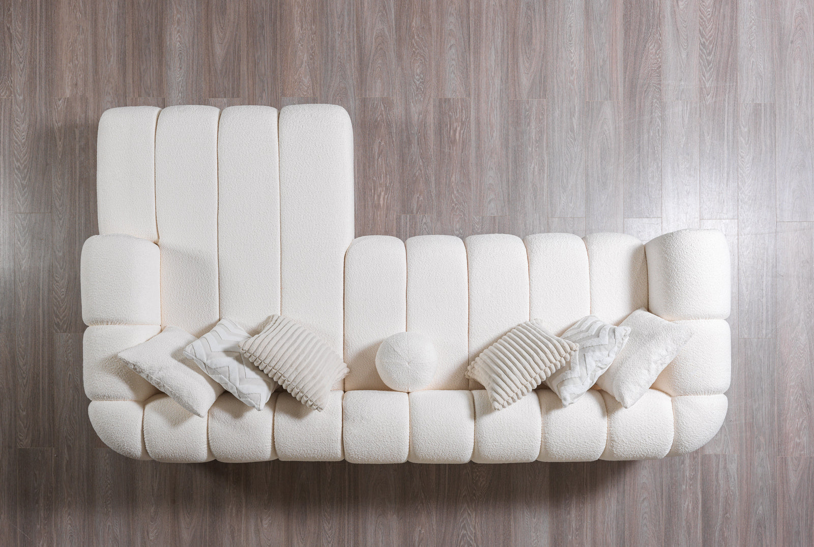 Lis Ivory Boucle 115" Sectional