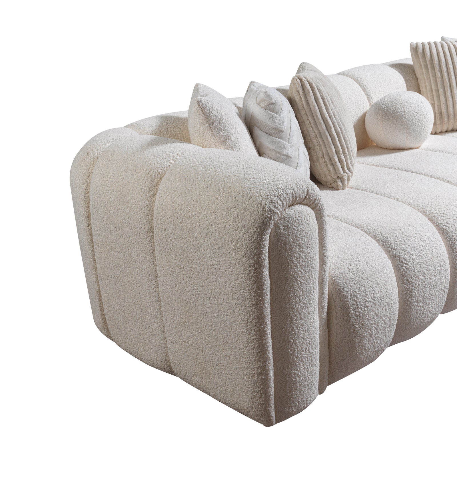 Lis Ivory Boucle 115" Sectional