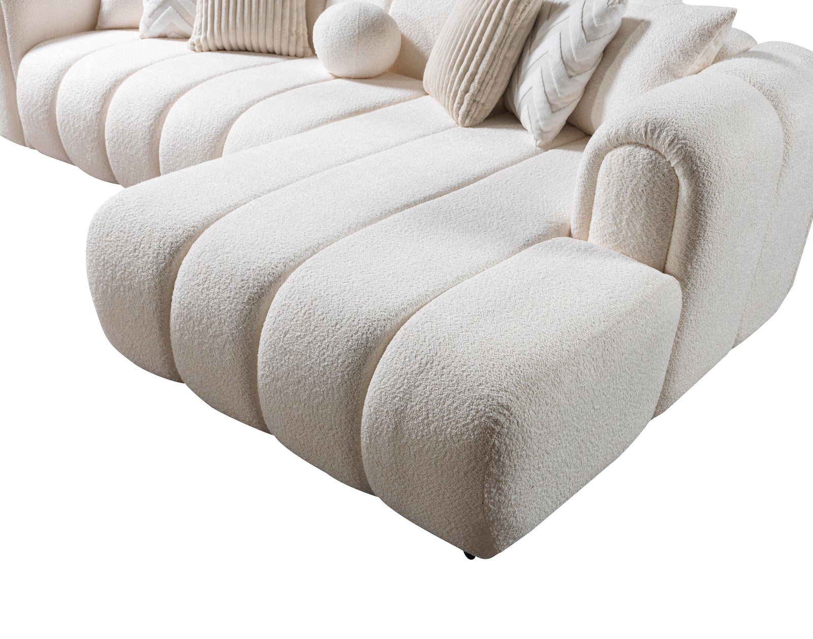 Lis Ivory Boucle 115" Sectional