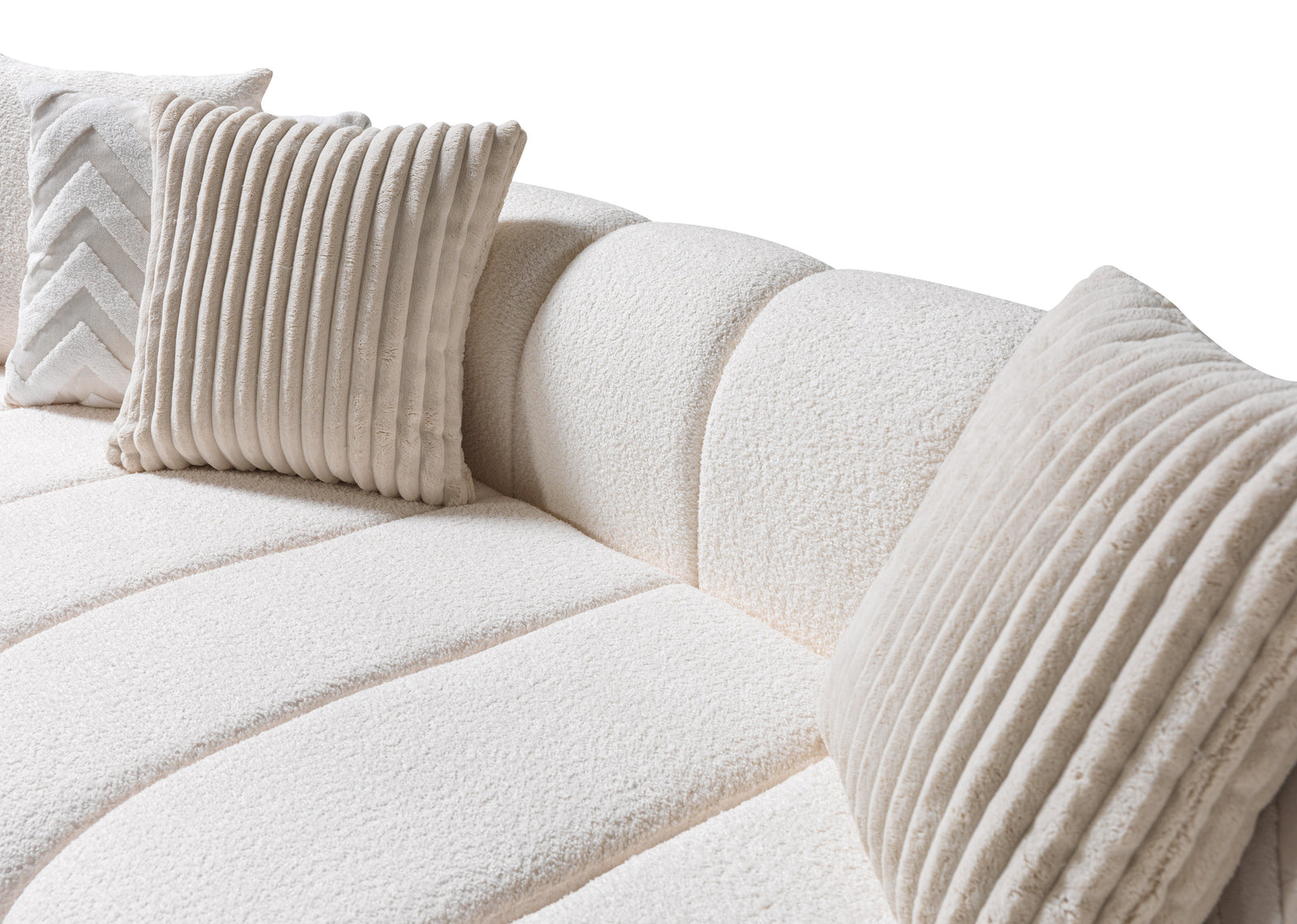 Lis Ivory Boucle 115" Sectional