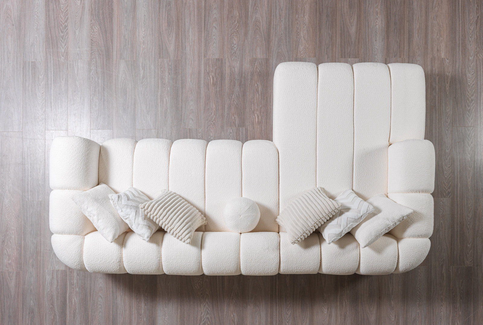 Lis Ivory Boucle 115" Sectional