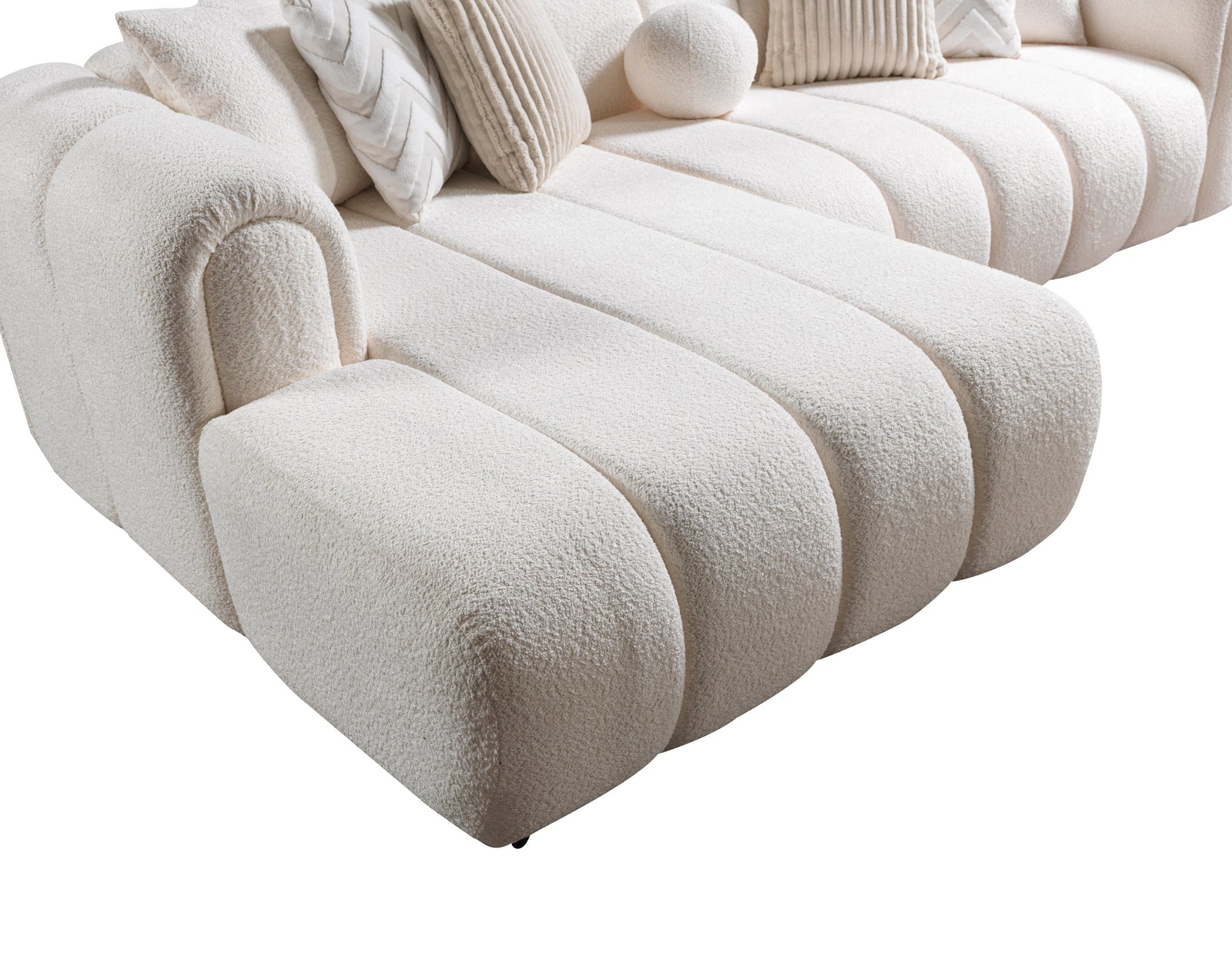 Lis Ivory Boucle 115" Sectional