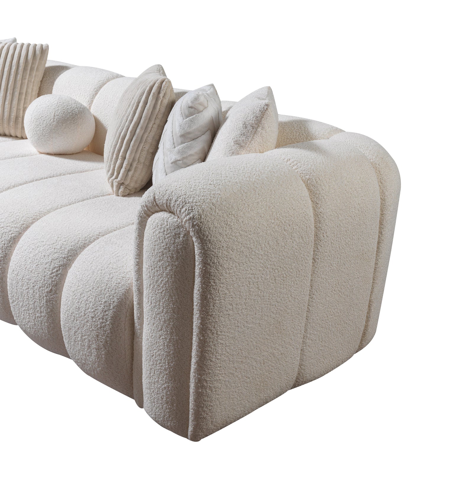 Lis Ivory Boucle 115" Sectional