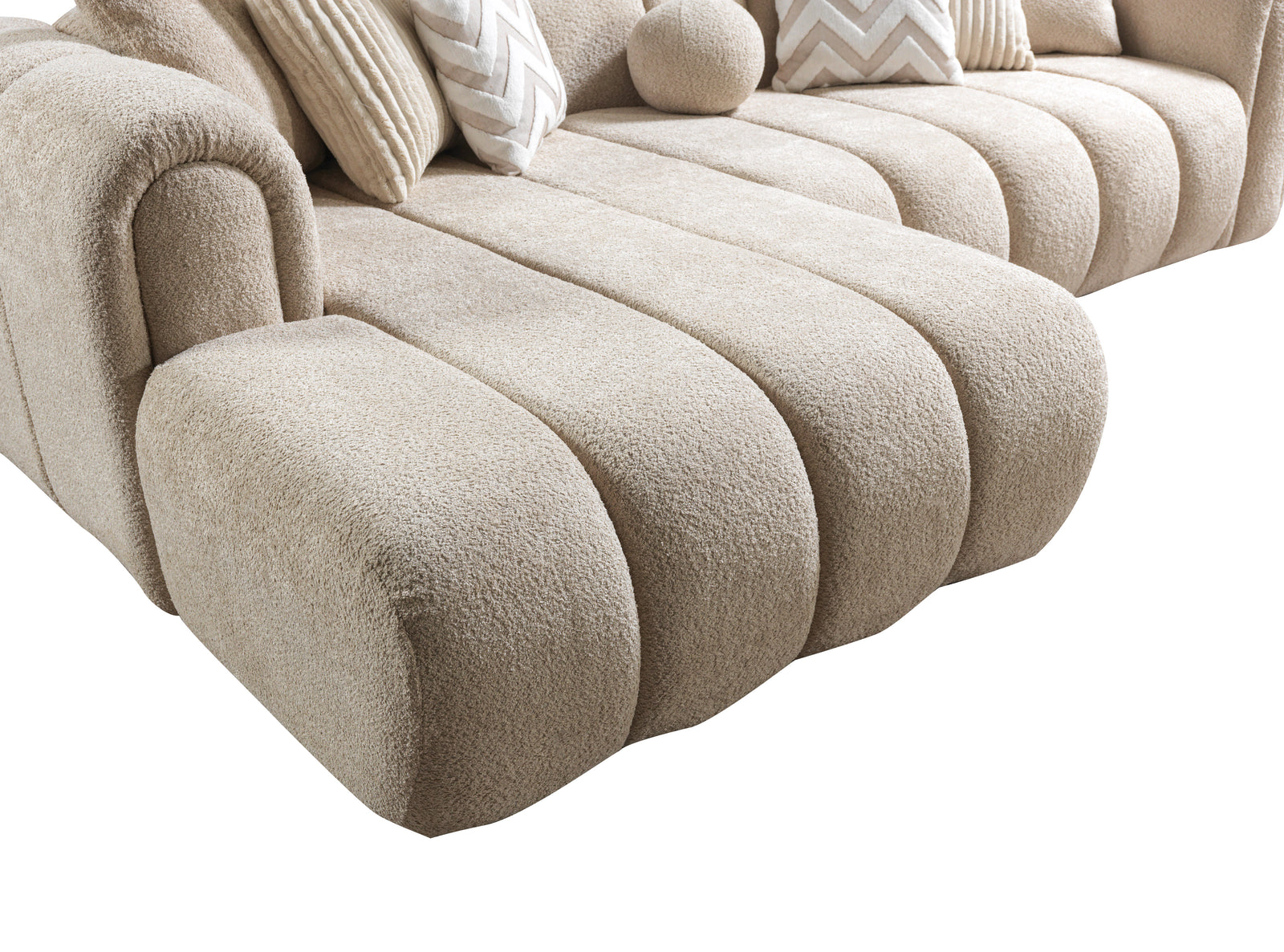 Lis Sand Boucle 115" Sectional