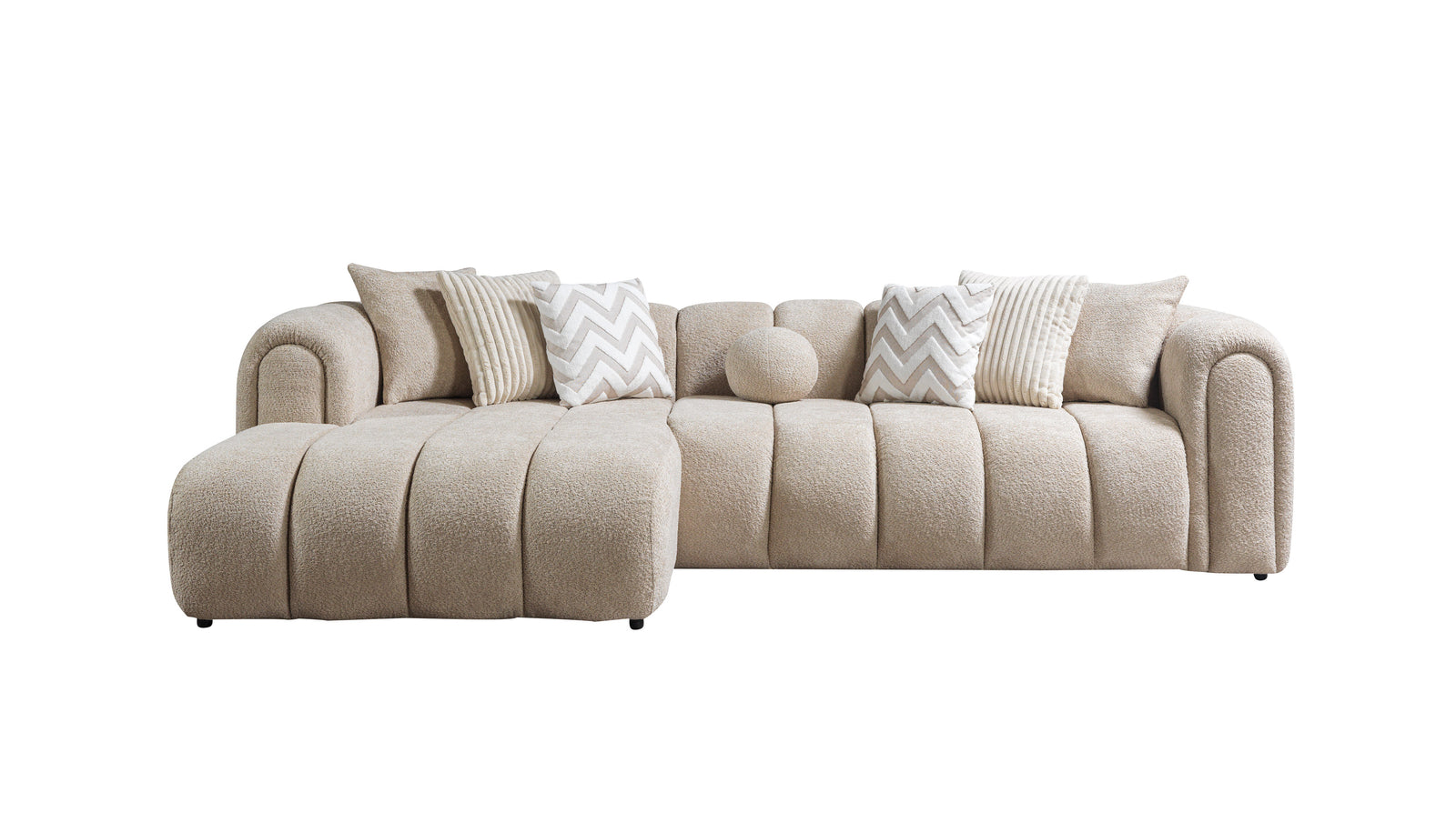 Lis Sand Boucle 115" Sectional