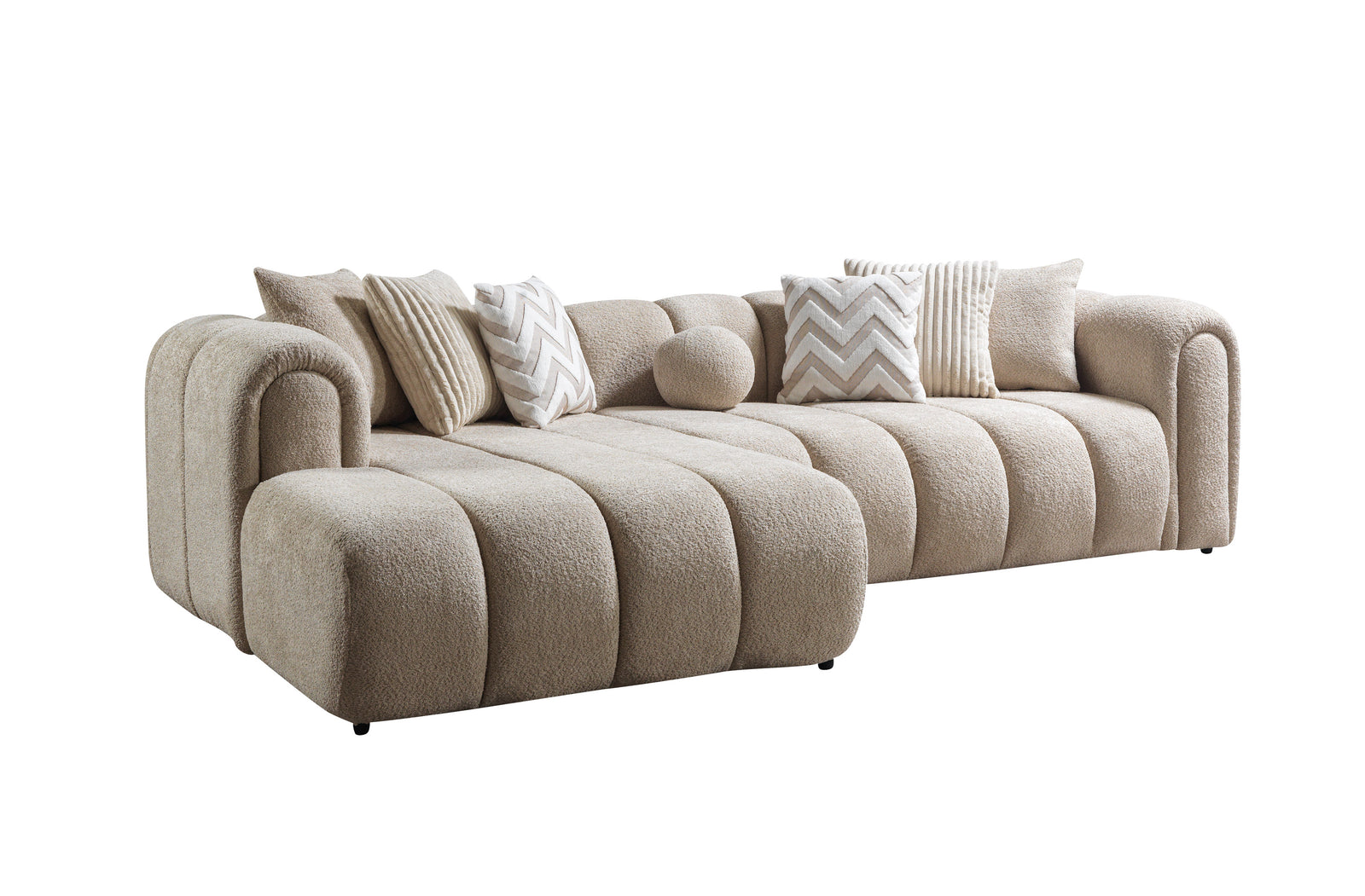 Lis Sand Boucle 115" Sectional