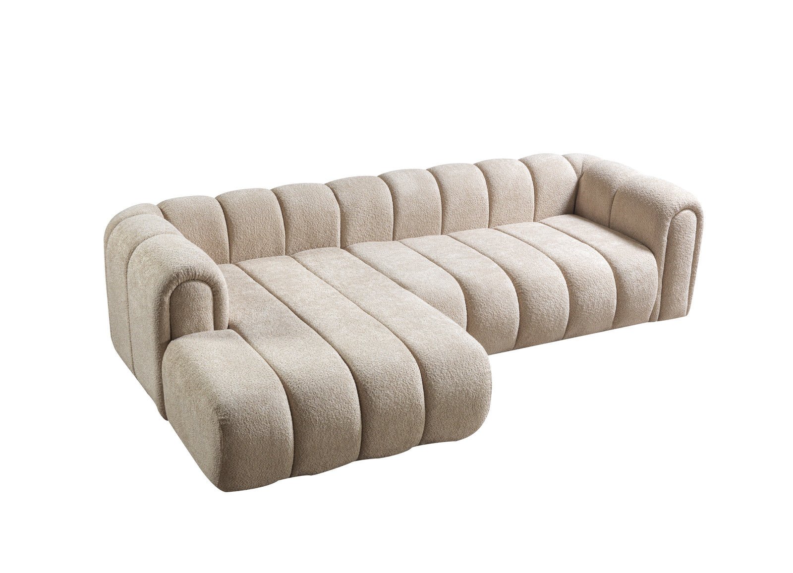 Lis Sand Boucle 115" Sectional