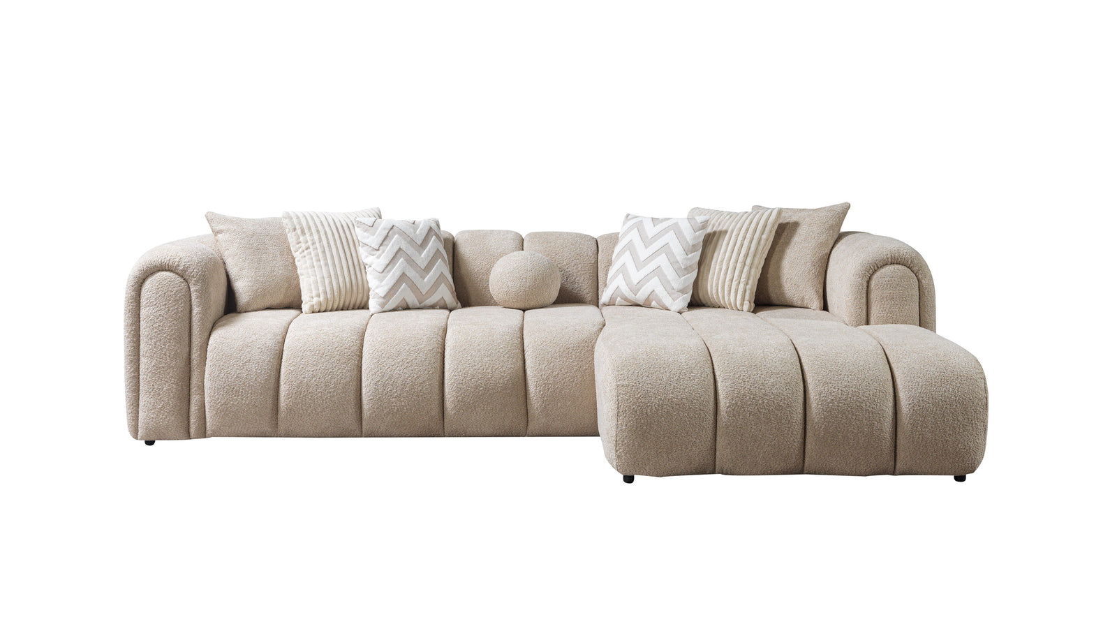 Lis Sand Boucle 115" Sectional