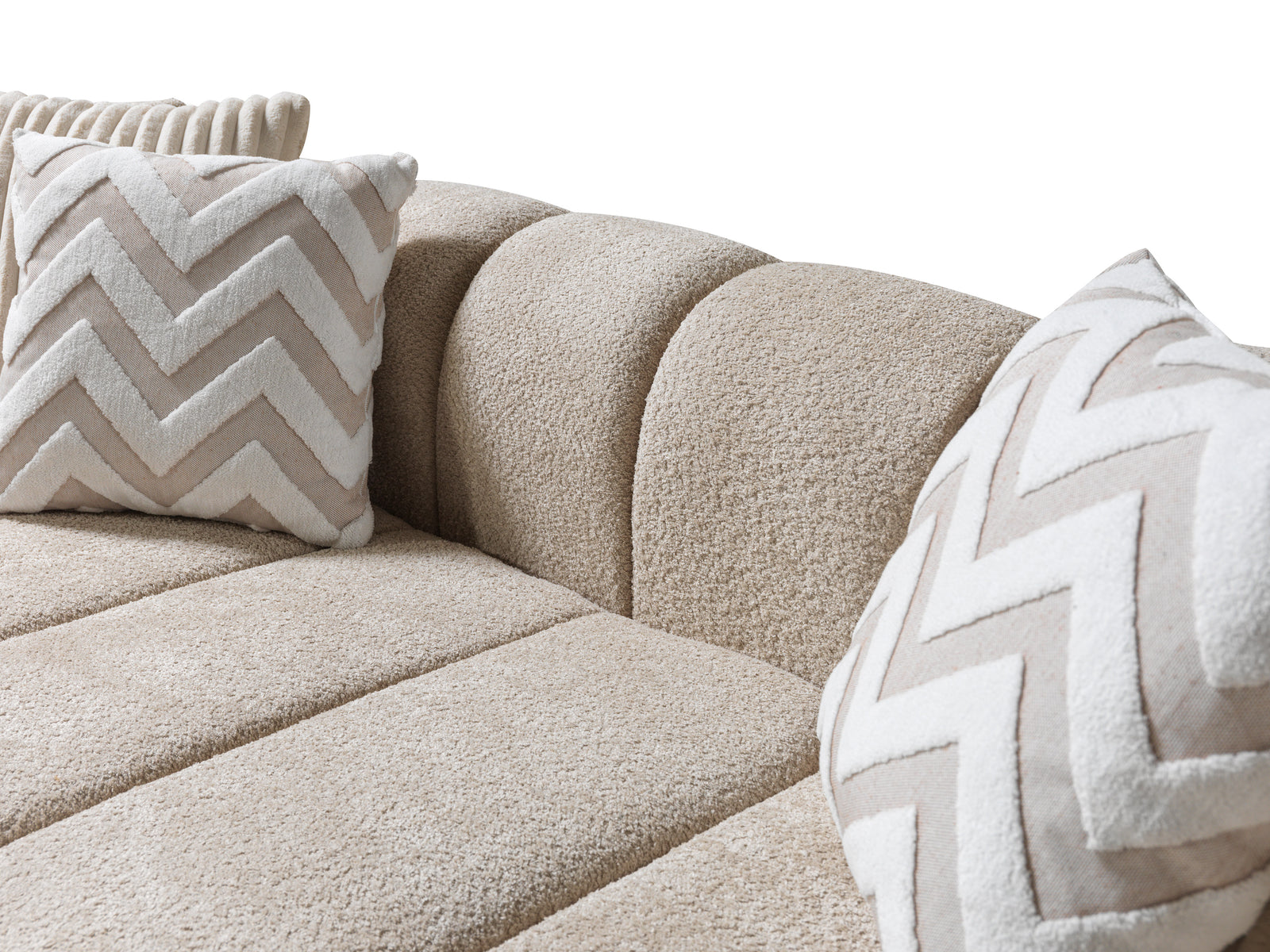 Lis Sand Boucle 115" Sectional