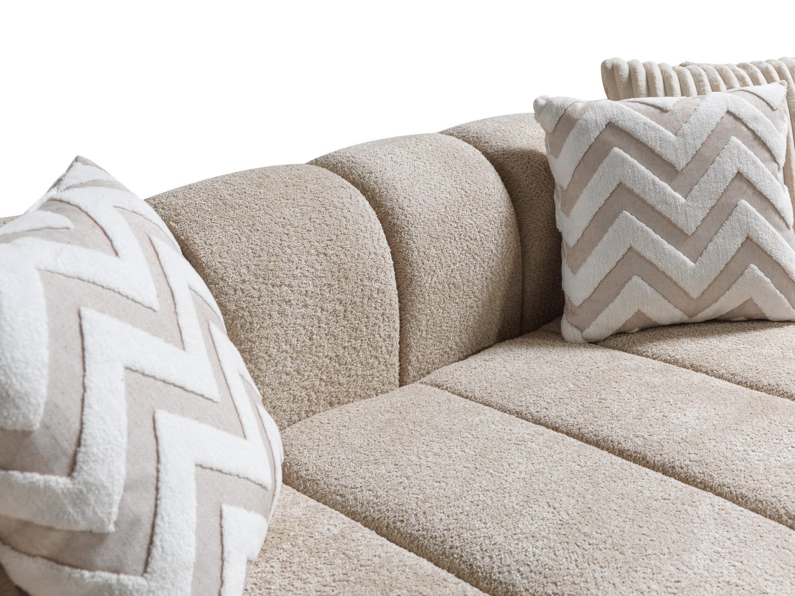 Lis Sand Boucle 115" Sectional