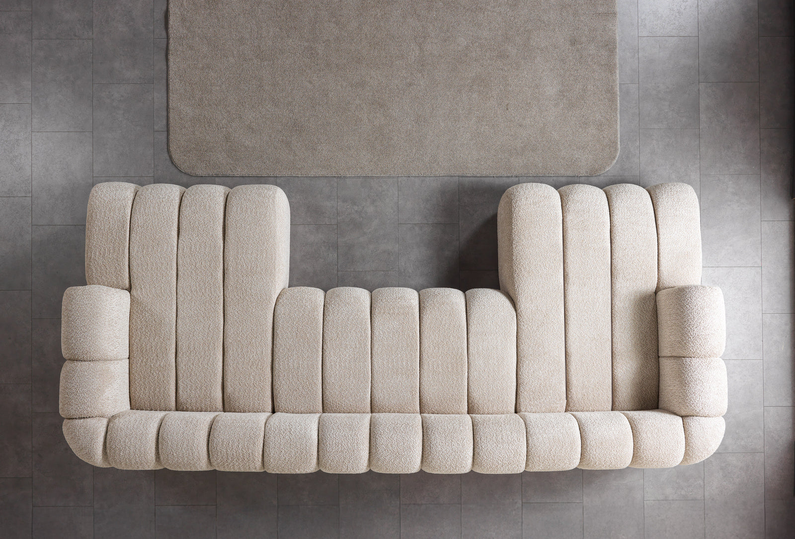 Lis Sand Boucle Double Chaise 147" Sectional