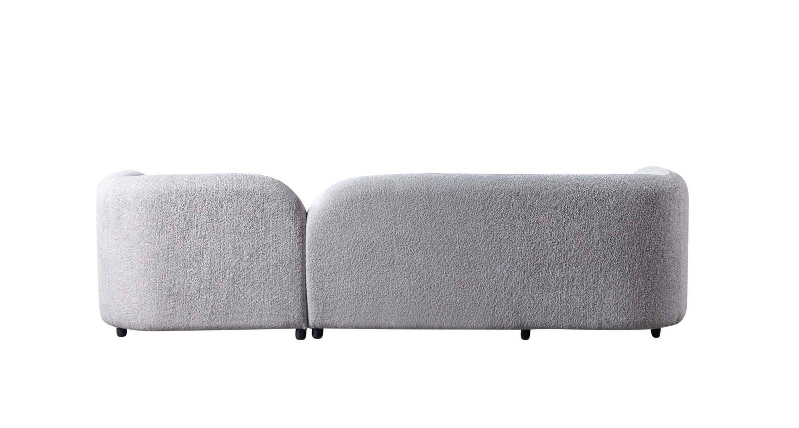 Liva Gray Boucle 110" Right-Facing Chaise Sectional