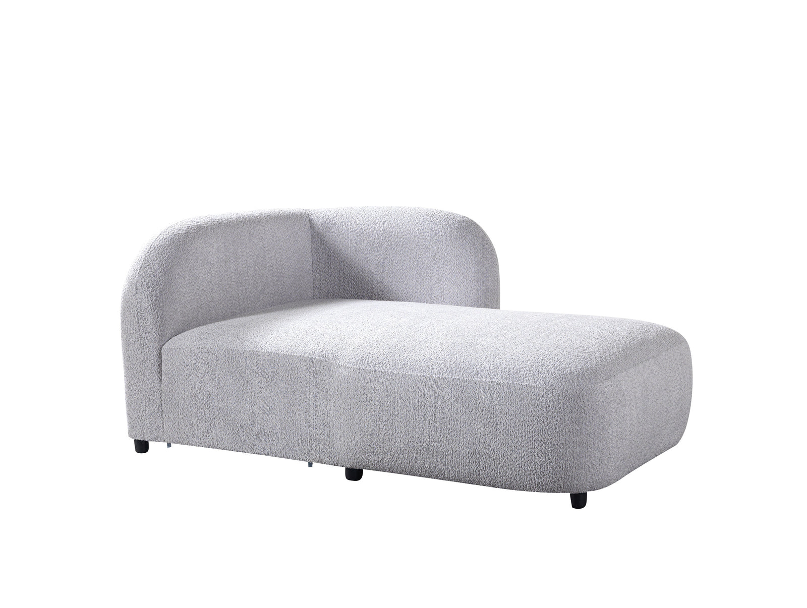 Liva Gray Boucle 110" Right-Facing Chaise Sectional