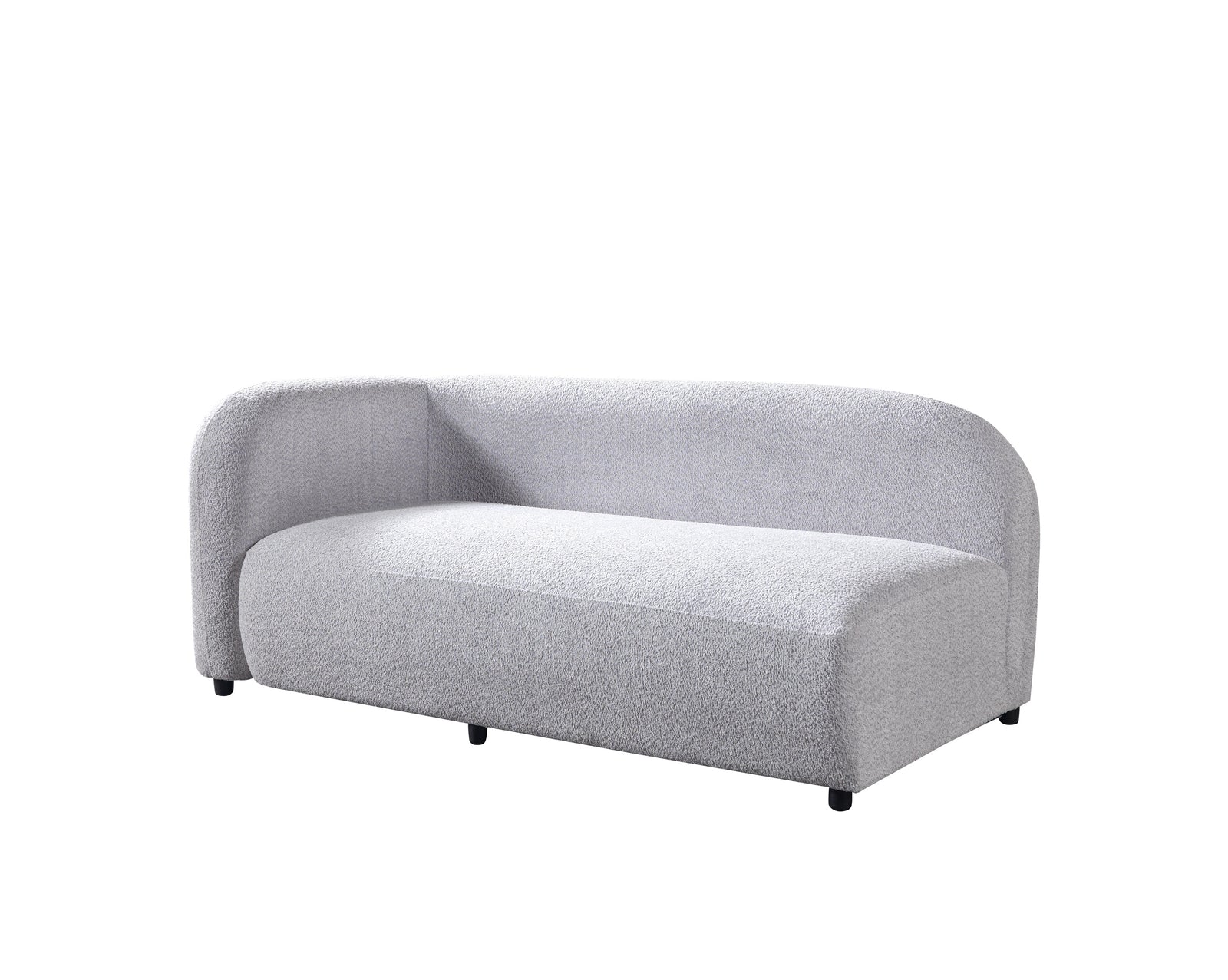 Liva Gray Boucle 110" Right-Facing Chaise Sectional