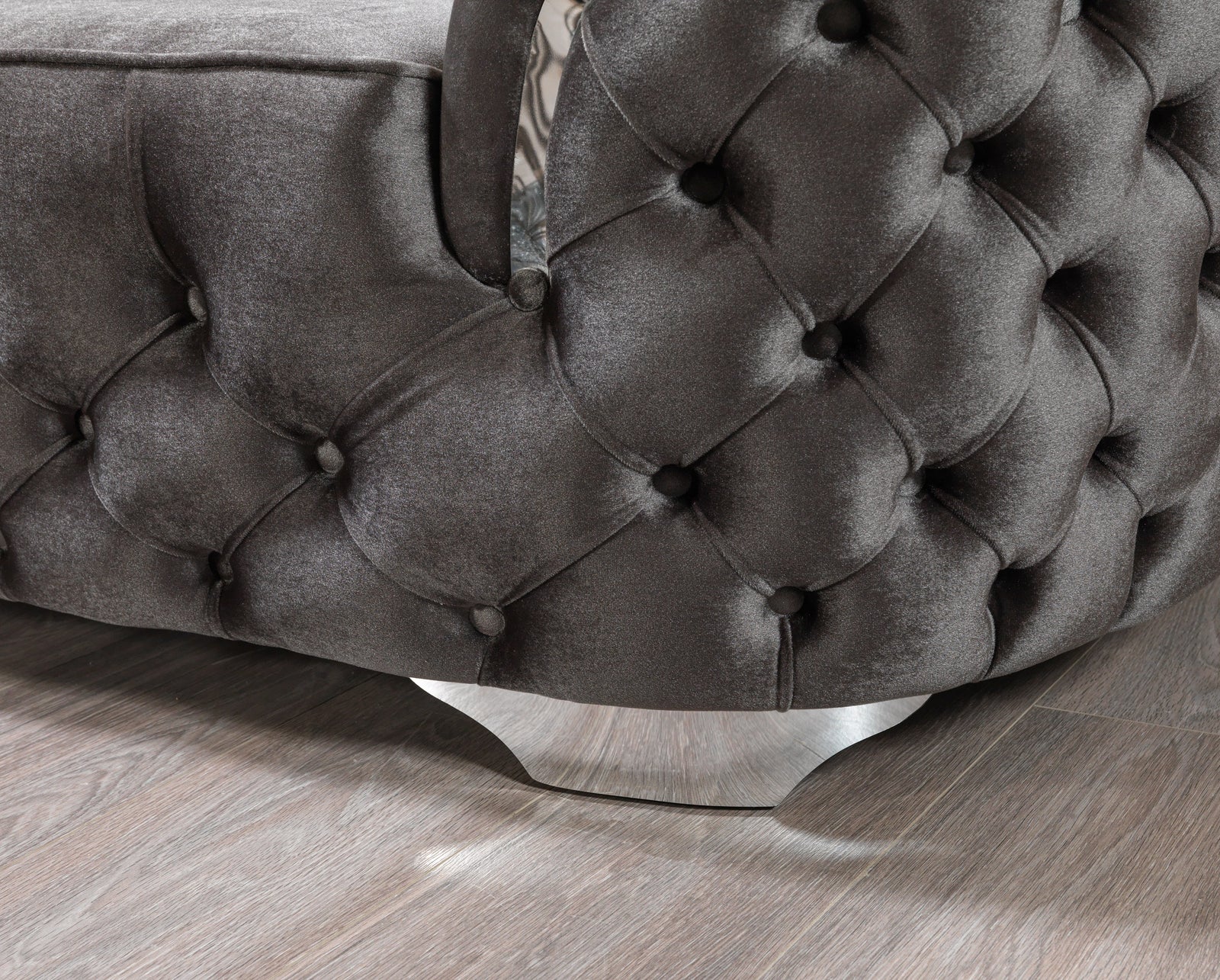 Lupino Gray Velvet Sofa 98" & Loveseat 79"