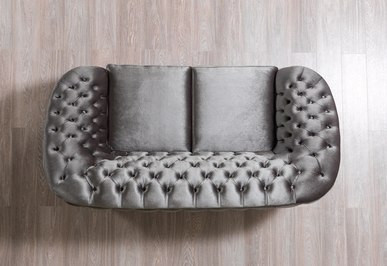 Lupino Gray Velvet Sofa 98" & Loveseat 79"