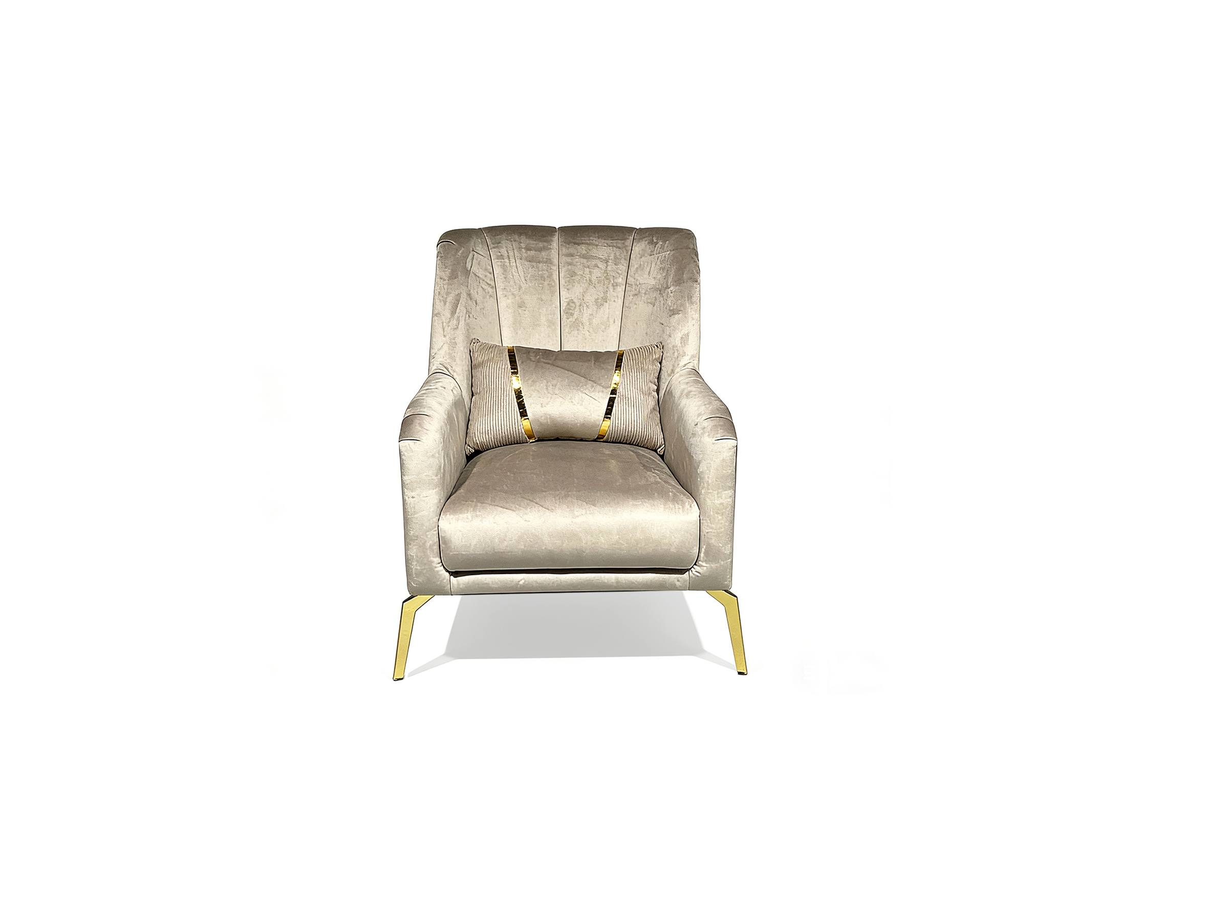 Mia Beige Velvet Sofa & Loveseat
