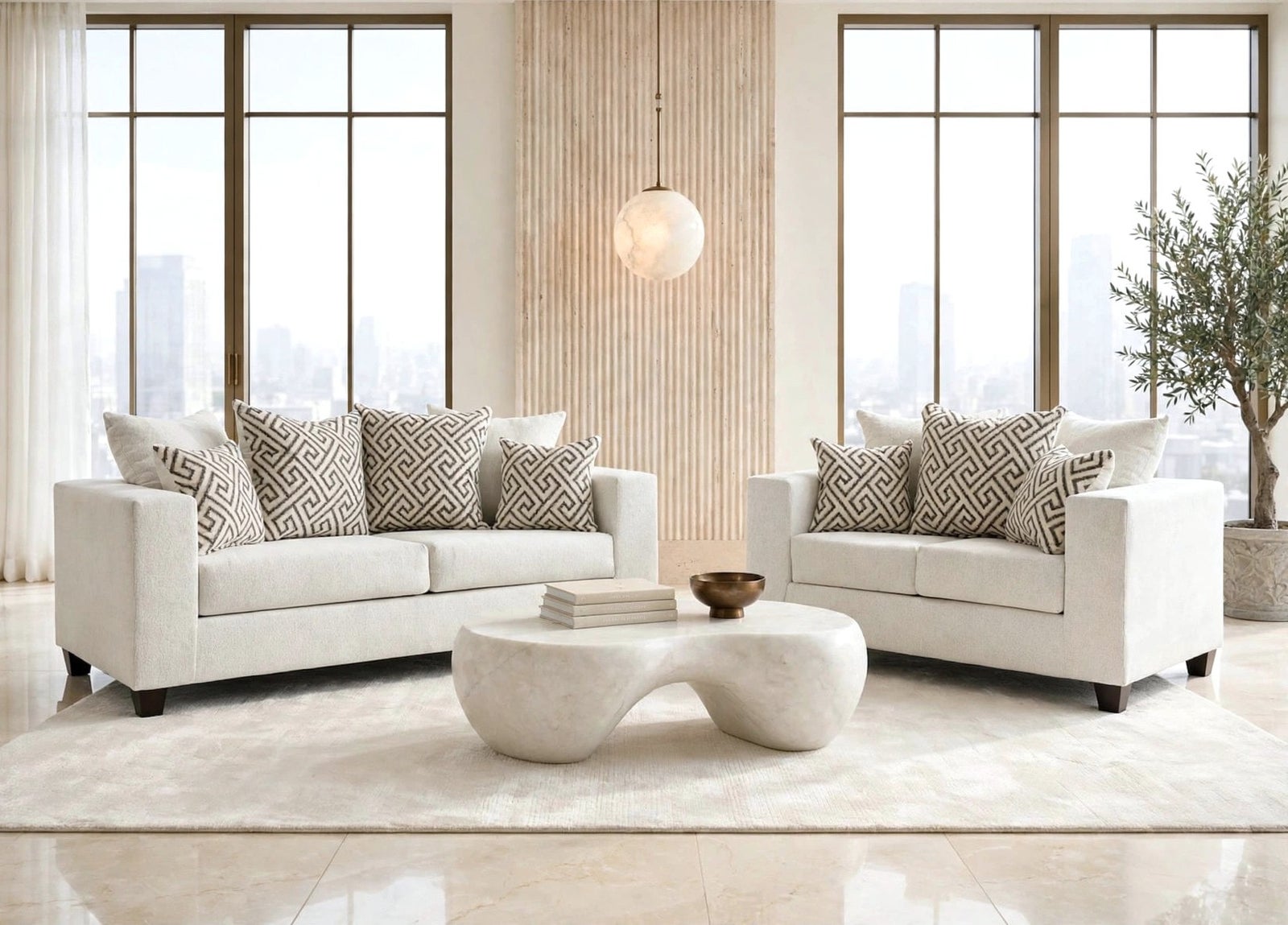 Monroe Stone Sofa & Loveseat
