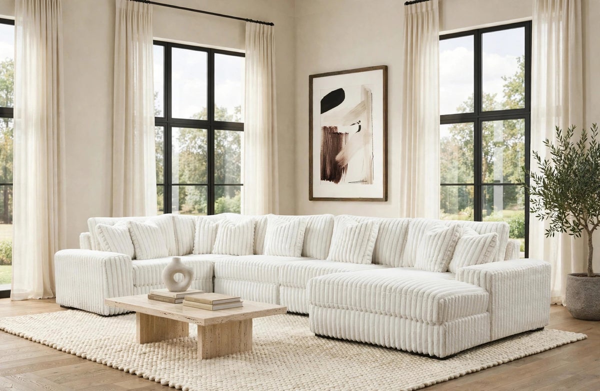 SEASONS2 Beige 5PC Sectional