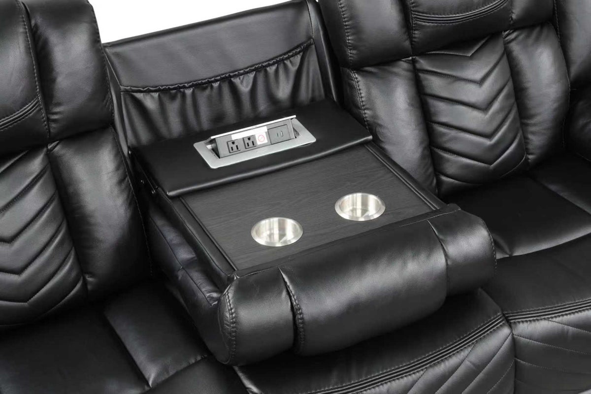 Ace Black 3PC Reclining Set - Image 3