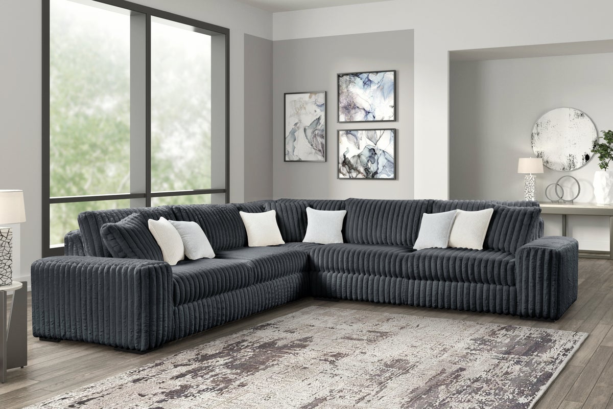 Marshmallow Charcoal Oversized Sectional
