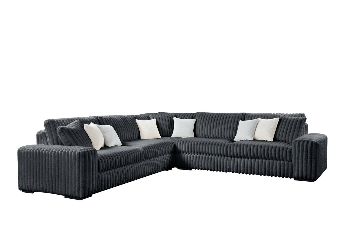 Marshmallow Charcoal Oversized Sectional - Image 2
