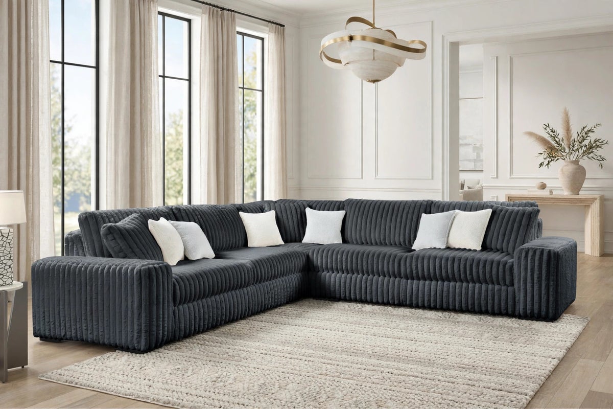 Marshmallow Charcoal Oversized Sectional - Image 3