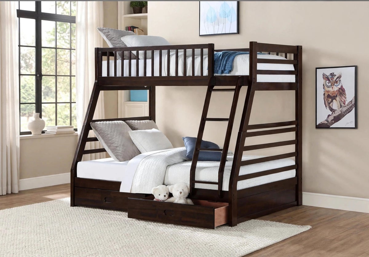 Isaac TWIN/FULL Bunk Bed w/ 2 Drawers