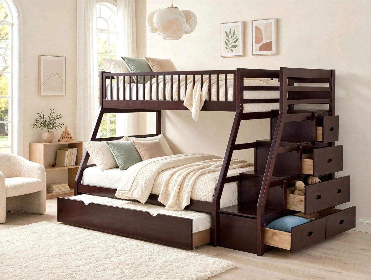 Alejandra Twin/Full Bunk Bed with Twin Trundle