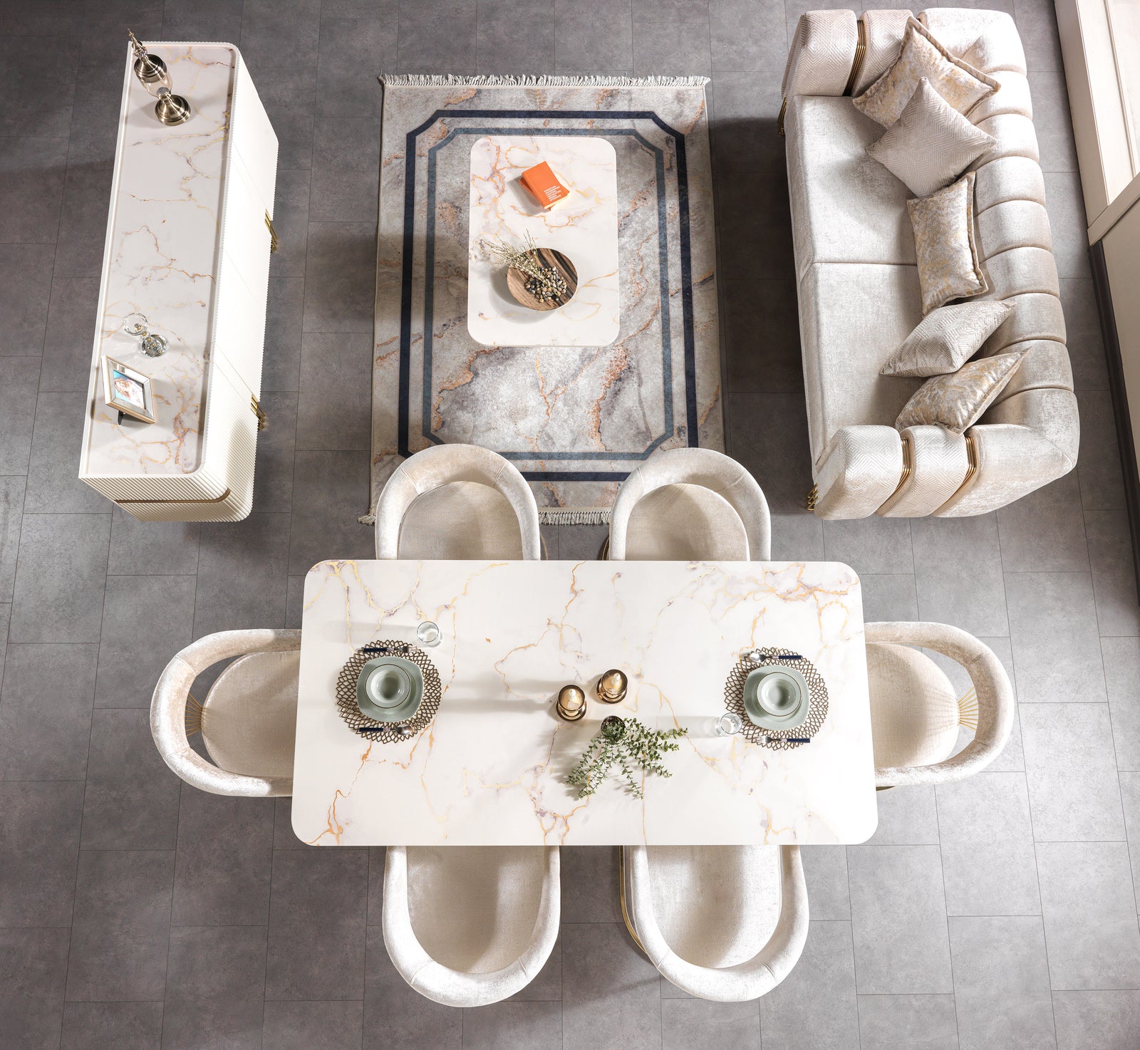 Santana Ivory 7-Piece Dining Set