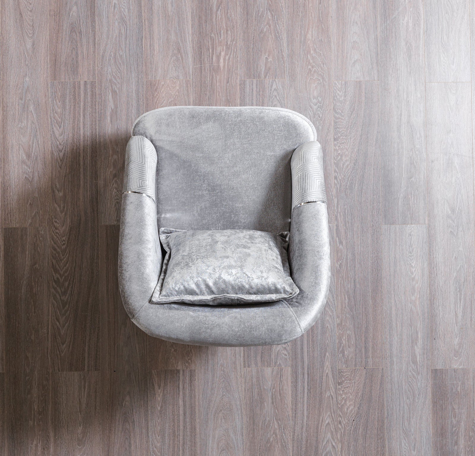 Santana Silver Velvet Sofa 89" & Loveseat 69"