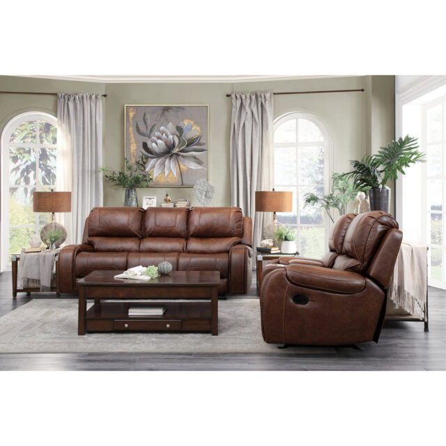 SH3215 Brown Reclining Sofa Set