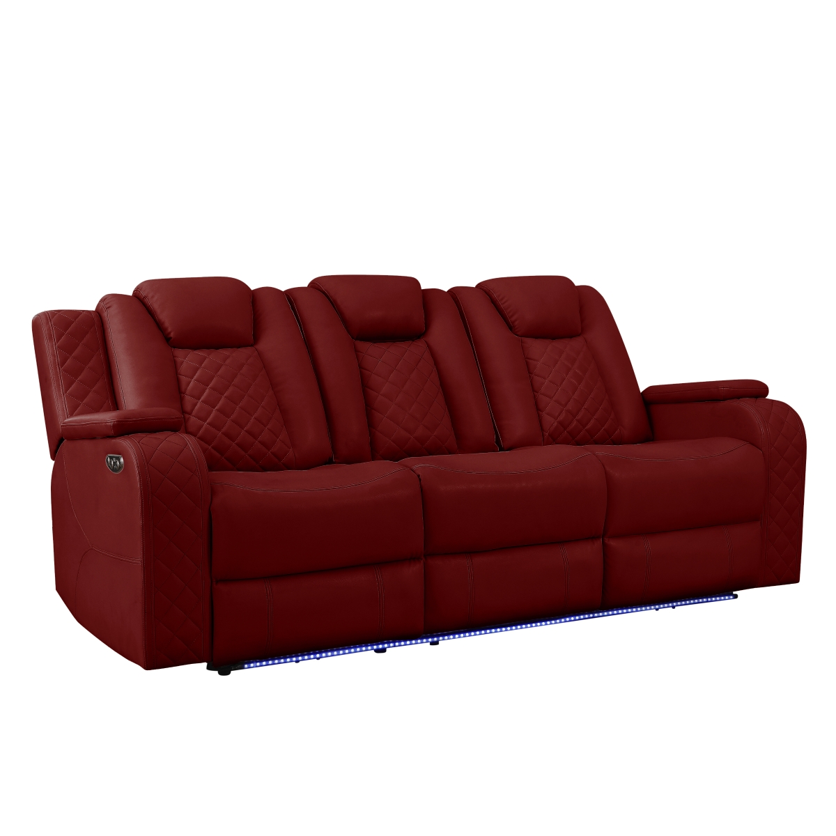 SH8895RED-3 Radiant Red Power Double Reclining Sofa
