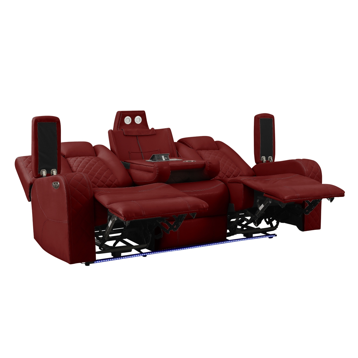 SH8895RED-3 Radiant Red Power Double Reclining Sofa
