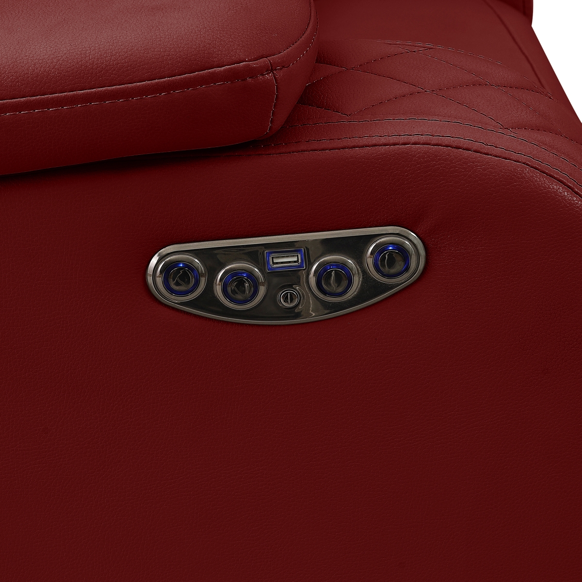 SH8895RED-3 Radiant Red Power Double Reclining Sofa