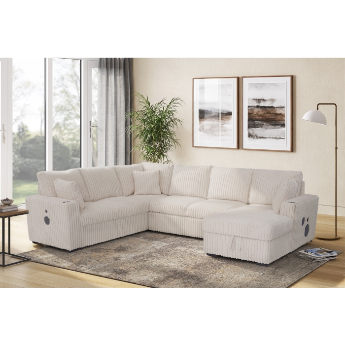 SH9093WHT*SC Marvell 3-Piece White Sectional
