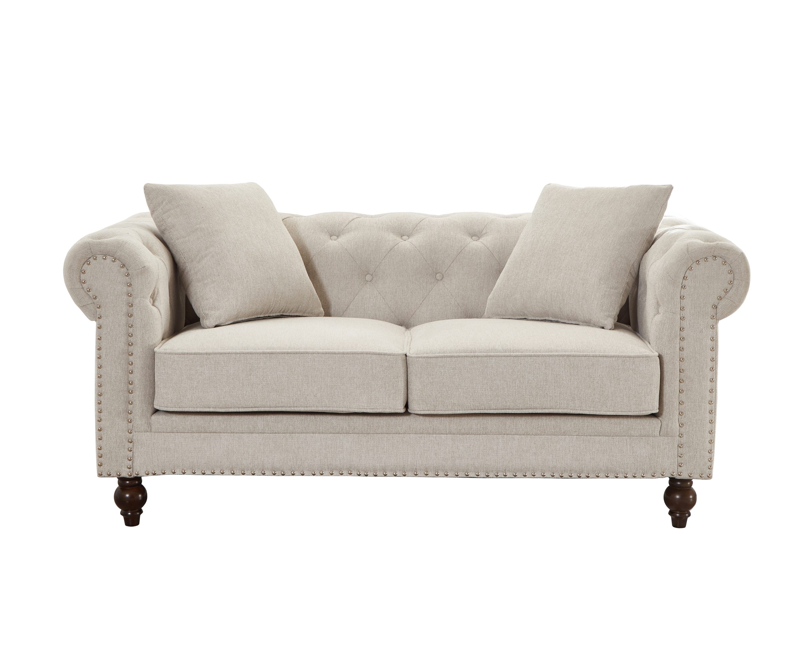 Thomas Beige Chesterfield Sofa & Loveseat